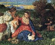 TIZIANO Vecellio Madonna with Rabbit Sweden oil painting artist